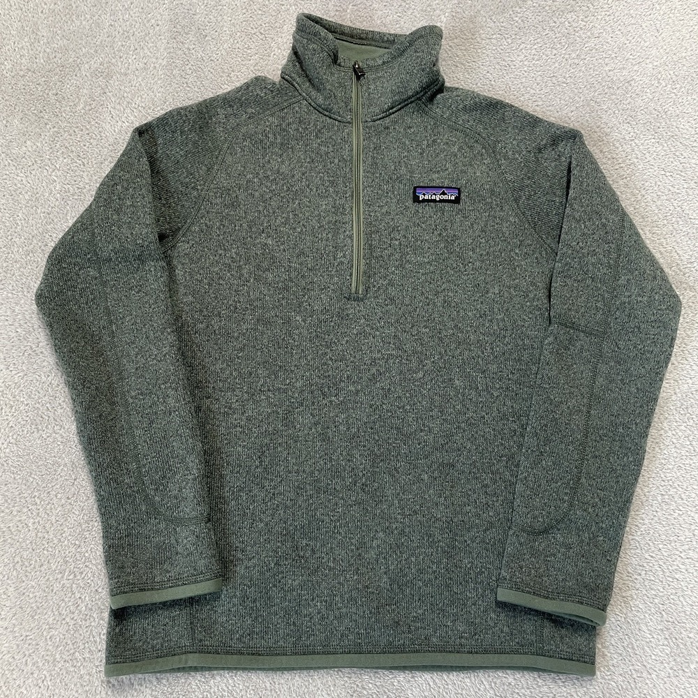 Patagonia Womens XS Better Sweater 1/4 Zip Hemlock Green #25617 Sustainable